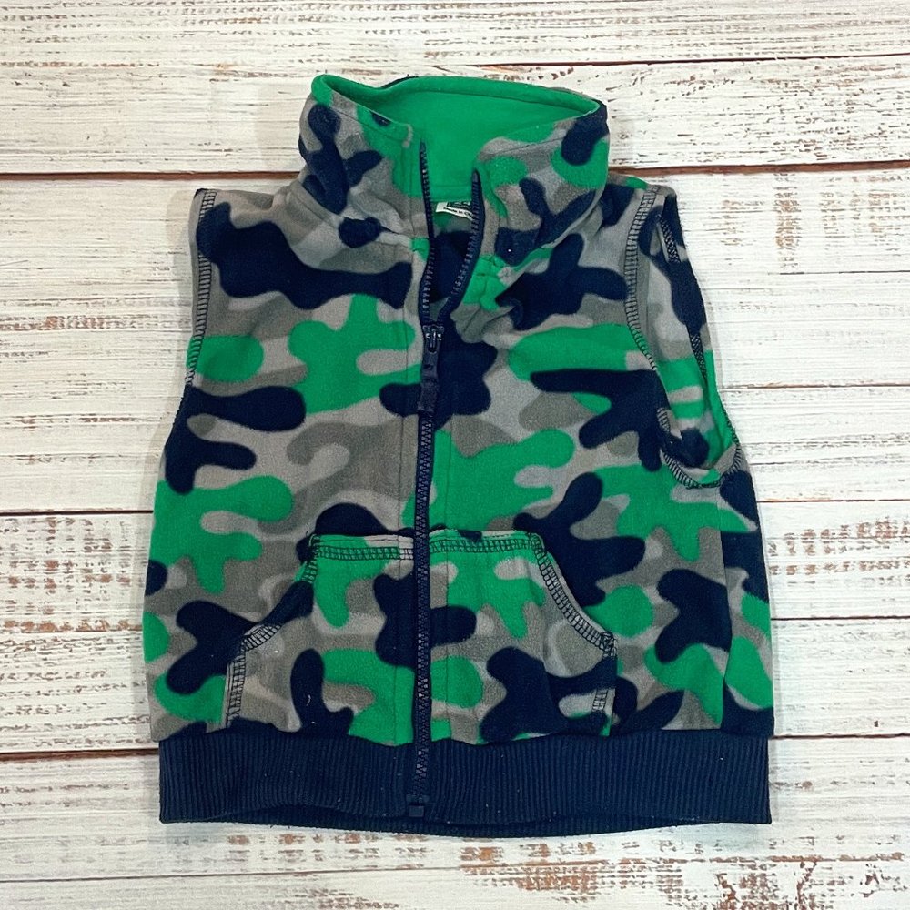 Boys Cool Camouflage Fleece Vest